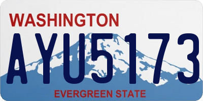 WA license plate AYU5173