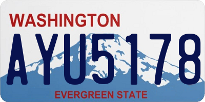 WA license plate AYU5178