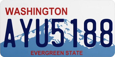 WA license plate AYU5188