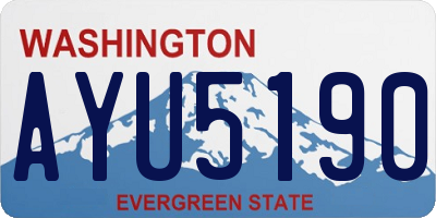 WA license plate AYU5190