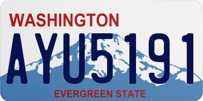 WA license plate AYU5191