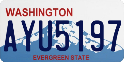 WA license plate AYU5197