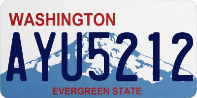WA license plate AYU5212