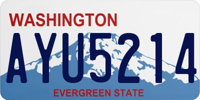 WA license plate AYU5214