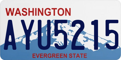 WA license plate AYU5215