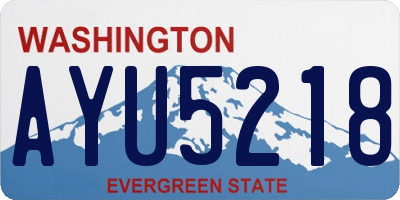WA license plate AYU5218
