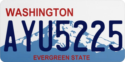 WA license plate AYU5225