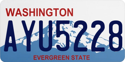 WA license plate AYU5228