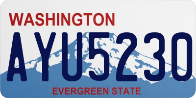 WA license plate AYU5230