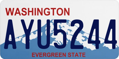 WA license plate AYU5244