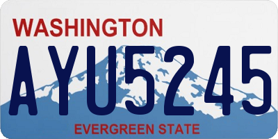 WA license plate AYU5245