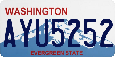 WA license plate AYU5252