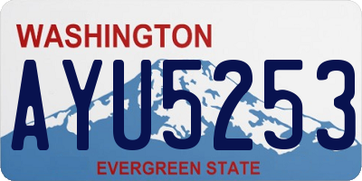 WA license plate AYU5253