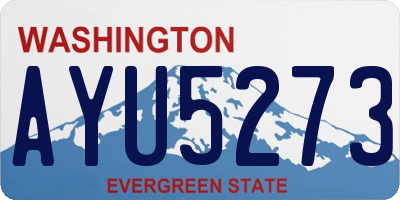 WA license plate AYU5273