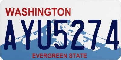WA license plate AYU5274