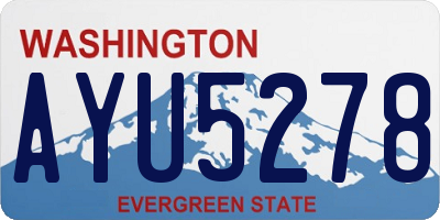 WA license plate AYU5278