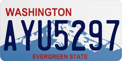 WA license plate AYU5297