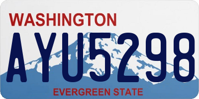 WA license plate AYU5298
