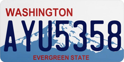 WA license plate AYU5358