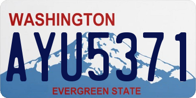 WA license plate AYU5371