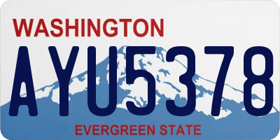 WA license plate AYU5378
