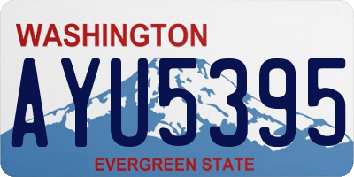 WA license plate AYU5395