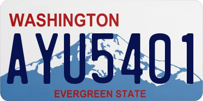 WA license plate AYU5401