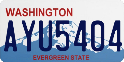 WA license plate AYU5404