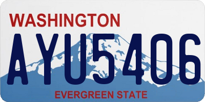 WA license plate AYU5406