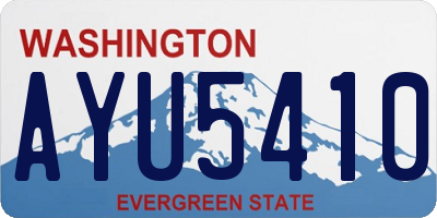 WA license plate AYU5410