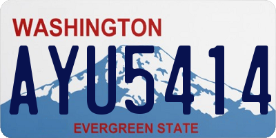 WA license plate AYU5414