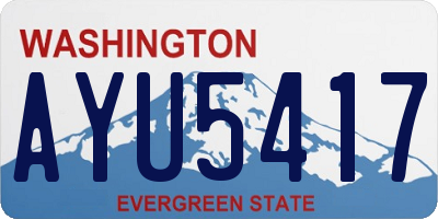 WA license plate AYU5417