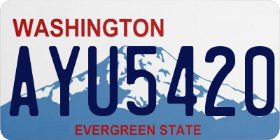 WA license plate AYU5420