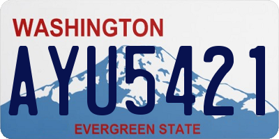 WA license plate AYU5421