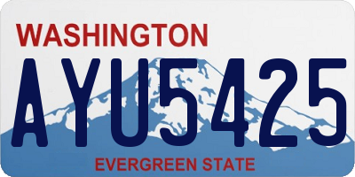 WA license plate AYU5425