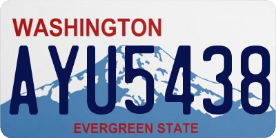 WA license plate AYU5438