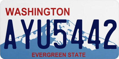 WA license plate AYU5442