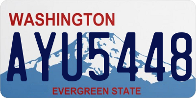WA license plate AYU5448