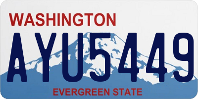 WA license plate AYU5449