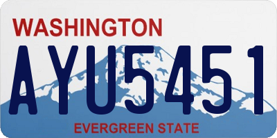 WA license plate AYU5451