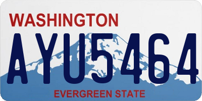 WA license plate AYU5464