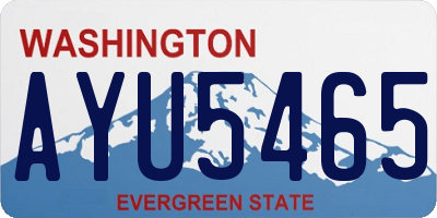 WA license plate AYU5465