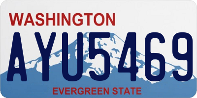 WA license plate AYU5469