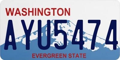 WA license plate AYU5474