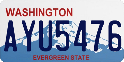 WA license plate AYU5476