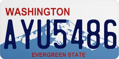 WA license plate AYU5486