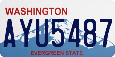 WA license plate AYU5487