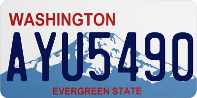 WA license plate AYU5490