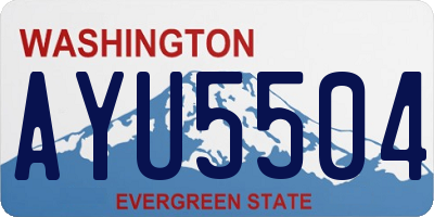 WA license plate AYU5504