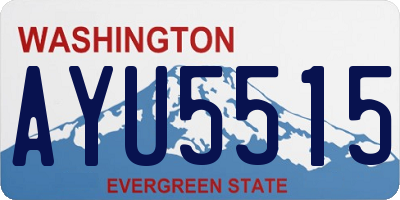 WA license plate AYU5515